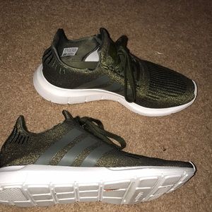 Army green sneakers
